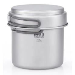Keith 2-Piece Titanium Pot And Pan Cook Set 1.2L + 400ml