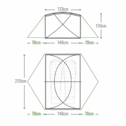 Dragonfly Tent Forest Green -Edelrids Sport Outdoor Store 2021 dragonfly dimensions