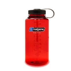Nalgene Sustain Wide Mouth Bottle 1L -Edelrids Sport Outdoor Store 32oz WM RED 1010x1516 FRONT
