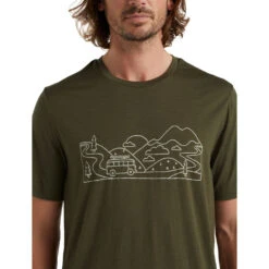 Icebreaker Tech Lite II SS Tee Combi Ski Trip Men -Edelrids Sport Outdoor Store FW21 MEN TECH LITE II SS TEE COMBI SKI TRIP 0A59J4069 5