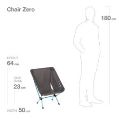 Helinox Chair Zero -Edelrids Sport Outdoor Store Helinox191001R1Chair ZeroBlackDims Metric 1589244415634