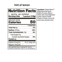 Skratch Labs Clear Hydration Drink Mix Single Serve -Edelrids Sport Outdoor Store Hint of Lemon Nutrition Fact Panels 480x480 6a580407 6943 4472 9d6f 84e5b5db08c4