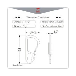 Keith Titanium Ruler Carabiner -Edelrids Sport Outdoor Store Ti1151