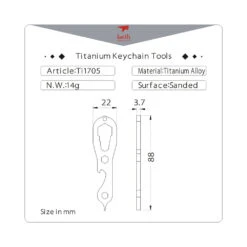 Keith Titanium Keychain Tool -Edelrids Sport Outdoor Store Ti1705