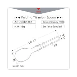 Keith Folding Titanium Spoon -Edelrids Sport Outdoor Store Ti5302