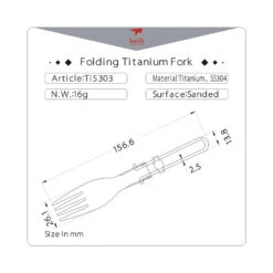 Keith Folding Titanium Fork -Edelrids Sport Outdoor Store Ti5303