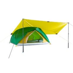 Batwing Ultralight Thru-Hiker Tarp -Edelrids Sport Outdoor Store batwing on dragonfly two poles angle