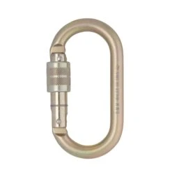 DMM 10mm Steel Oval Screwgate Light Gold