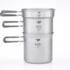 Keith 3-Piece Titanium Pot And Pan Cook Set 1.2L -Edelrids Sport Outdoor Store keith keith 3 piece titanium pot and pan cook set 1 2l other gear keti6014 16824999280789