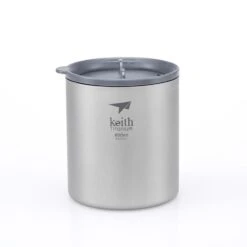 Keith Double-Wall Titanium Mug With Lid 600mL
