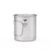 Keith Single-Wall Titanium Mug W Handle And Lid 600mL
