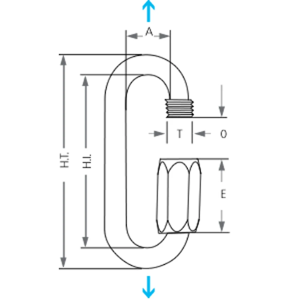 Maillon Rapide Long Opening Steel 7mm 4 Maillon Rapide Long Opening Steel 7mm - Image 2