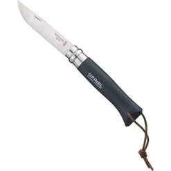 Opinel Trekking Knife Stainless No8 W Leather Thong -Edelrids Sport Outdoor Store opinel opinel trekking knife stainless no8 w leather thong slate other gear 001706 23991408951445