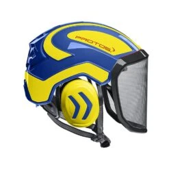 Protos Integral Arborist Helmet -Edelrids Sport Outdoor Store protos protos integral arborist helmet blue yellow industrial 205002 10 42 25139224314005