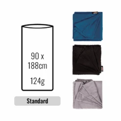 100% Silk Inner Sheets -Edelrids Sport Outdoor Store silk inner sheet standard size in ocean blue black and ash colour